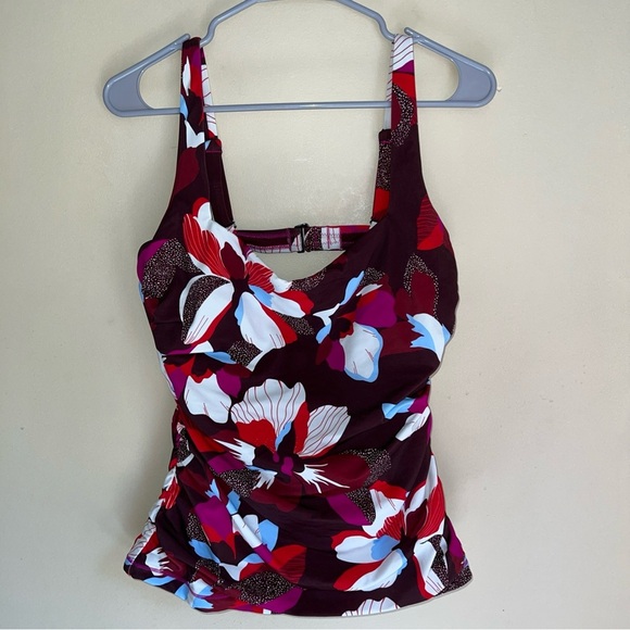 Athleta Square Neck Tankini Swim Top Size 36 D/DD UPF 50+ NWT - Picture 3 of 6